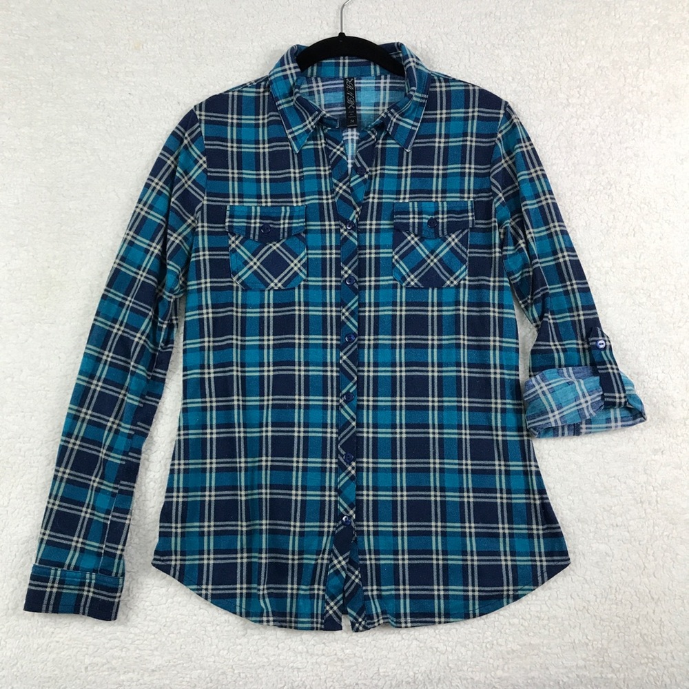 Plaid blue flannel
